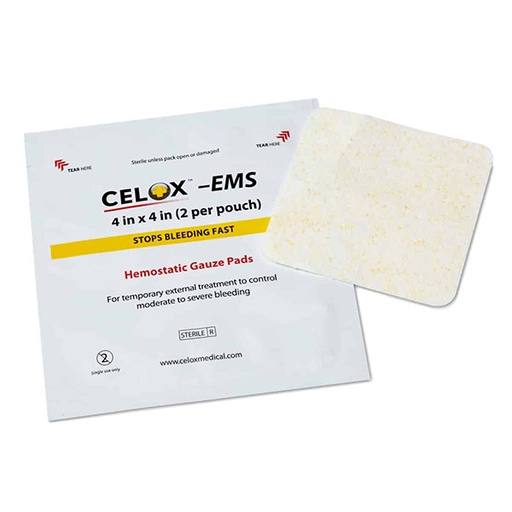 [CELX-30-250] Celox EMS 4″x 4″ Gauze Pads